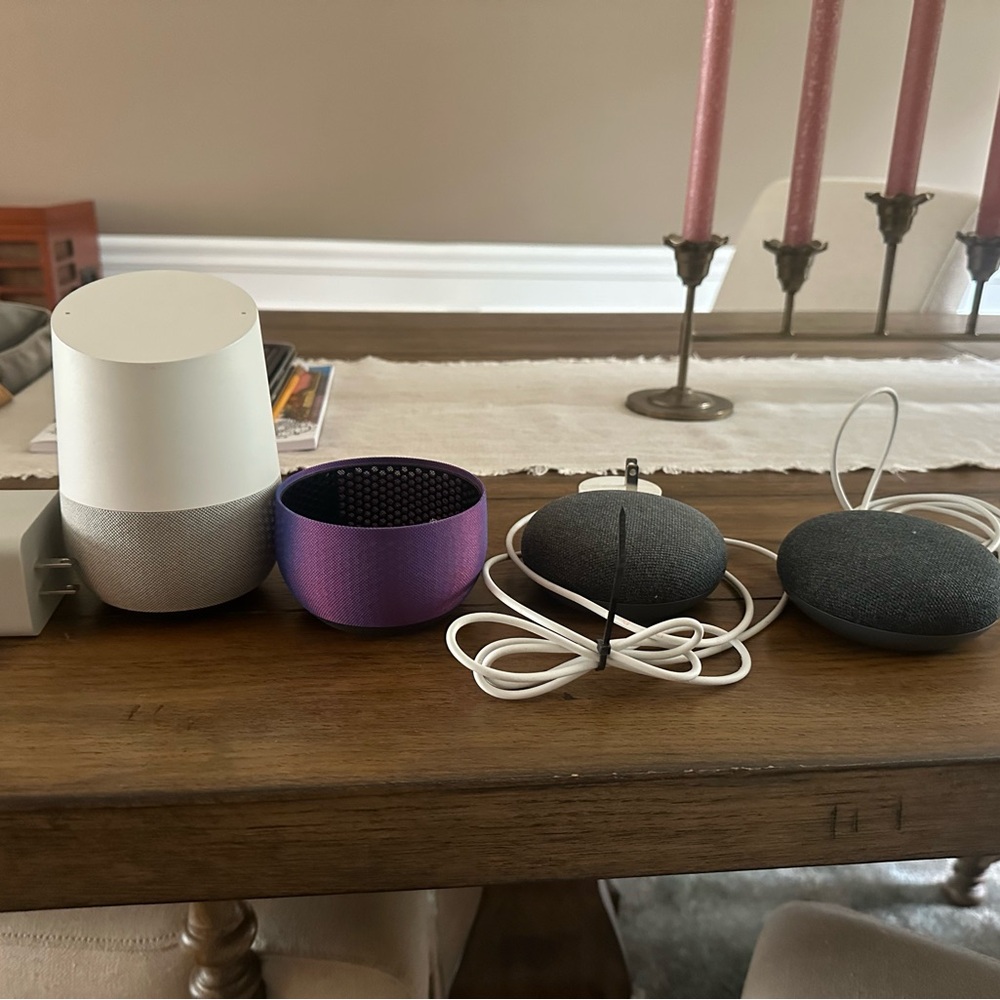 Google Home Smart Speaker and Accessories Set